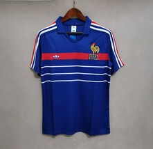 France 1984 - 1986 Home Retro Soccer Jersey - Michel Platini EURO 1984 J... - £66.84 GBP