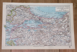 1928 Original Vintage Map Of Istanbul Constantinople Vicinity Marmara Sea Turkey - £13.66 GBP