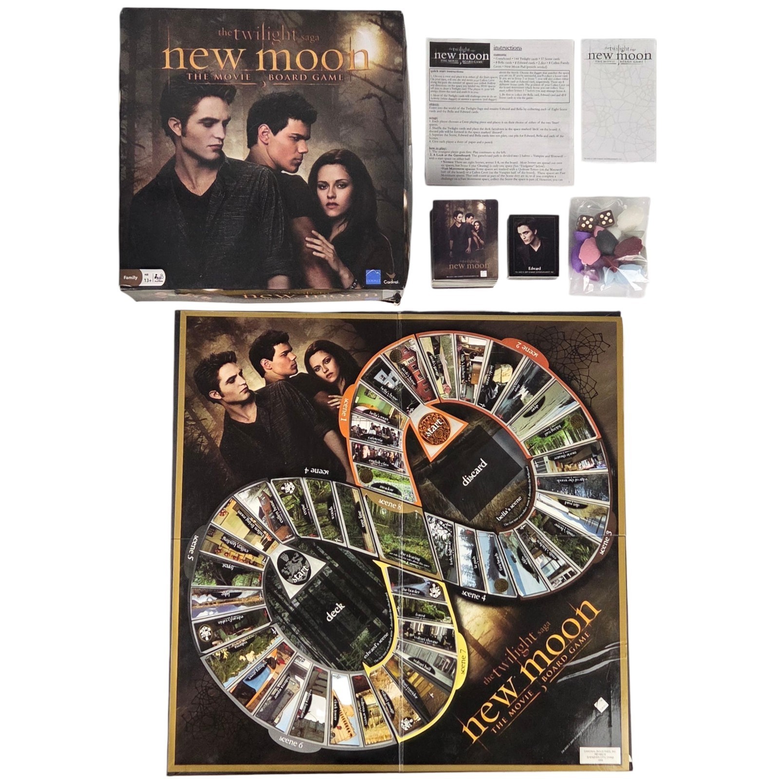 The Twilight Saga New Moon The Movie Board Game - Cardinal 2009 READ** - $5.90