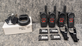 4 x Motorola GS1810BKN8BB Two-Way Radio Walkie Talkie Black Handheld w/ ... - $119.99