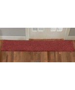 Geneva-Shag Rug 22.5&quot;x96&quot; Ruby MADE IN USA Skid-Resistant Backing - $542.43 MXN