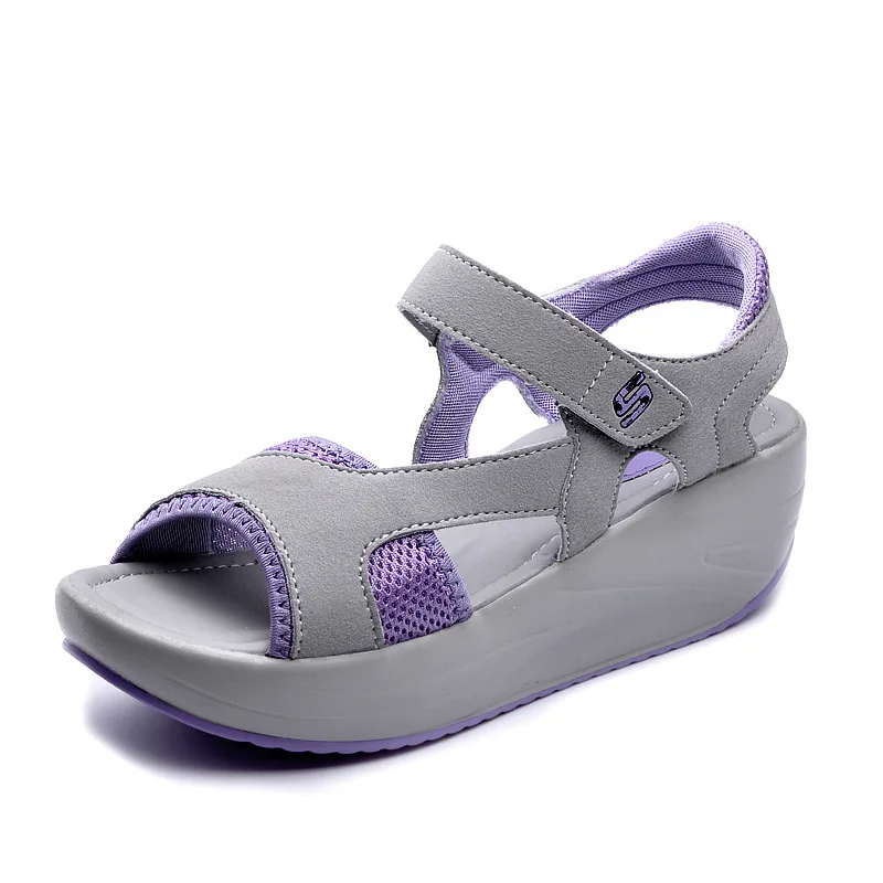  Women Platform Sandals Wearable Anti-Skid   Casual Footwear Color Bloc Magic Ta - £60.49 GBP