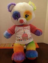 Euc Happy 1st Bday Build A Bear Multi Tie-Dye Bear w/Shirt Fast Shipping - £14.06 GBP