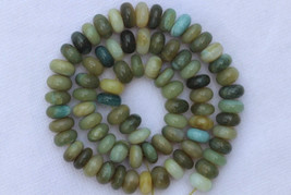 16 inch smooth opal rondelle gemstone beads, 8.5-9.5 mm, dyed opal beads, natura - £32.59 GBP
