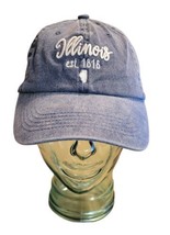 Illinois Denim Strap Back Adjustable Baseball Hat Cap - $18.00