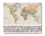 Map of the World with Flags Metal Print, Map of the World with Flags Met... - £9.66 GBP