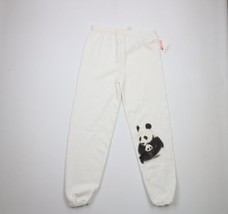NOS Vintage 90s Streetwear Womens XL Panda Bear Sweatpants Joggers White... - $69.25
