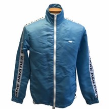 Rare Panther Men&#39;s Light Blue Windbreaker Jacket Shell Full Zip Size 2 S... - $32.38