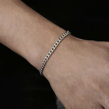 Classic Figaro Chain Men Bracelet Trendy Temperament Width 3/4/5 Mm Stai... - £9.91 GBP