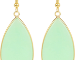 Natural Healing Stone Drop Earrings Crystal Teardrop Moonstone Dangle Ea... - £18.59 GBP