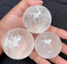 Clear Crystal Quartz Sphere Gemstone Sphere Home Office Desk Decor Gift 53-60MM - $44.28