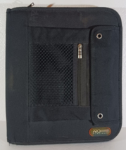 Mead Pro Platinum 2.5 Inch Fabric Zipper Binder Cover Black Organizer Portfolio - $14.24