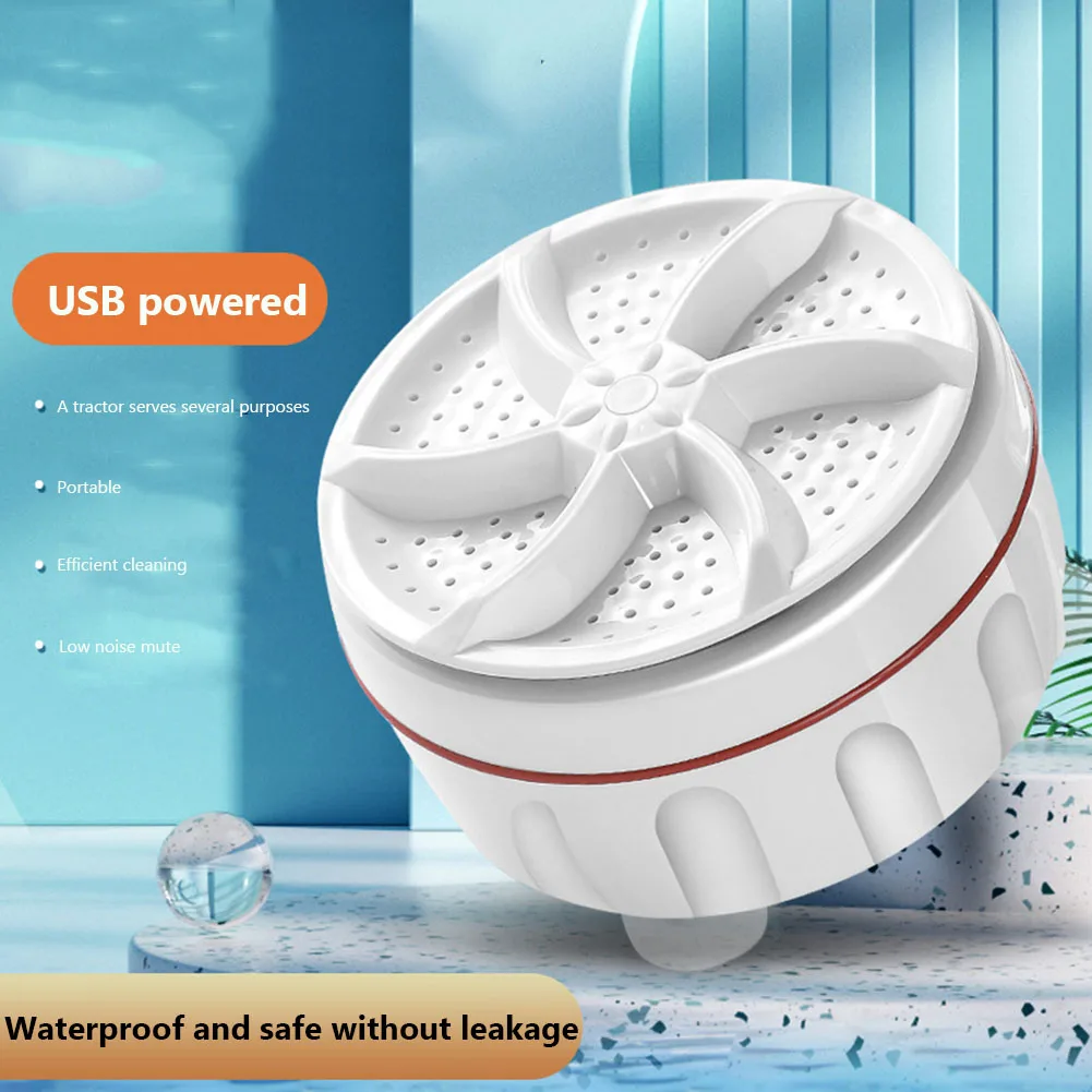 USB Mini Washing Machine Rotating Turbine Portable Washing Machine For S... - $15.28