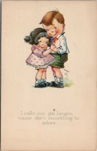 Charles Twelvetrees Valentine My Gal Hinges she&#39;s Something to Adore Postcard U4 - £7.84 GBP
