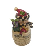 Christmas Heartwood Creek Snowman with Gifts Miniature Figurine 6012958 - $34.65