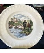 Porto Ferreira Currier &amp; Yves  Salmon  Fishing   Ceramic Plate Fly 8&quot; - $471.03 MXN