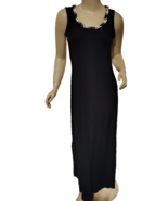 New Roz&amp;Ali Vintage Maxi Dress Embellished Neckline  Small Black - $668.99 MXN