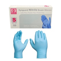 Basic Synguard Nitrile Exam Gloves Small Blue 100/Bx NGPF-7001 - £7.86 GBP