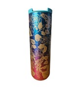 Starbucks Gold Roses Floral Ombre 16oz Stainless Steel Tumbler -Blue Pur... - $542.53 MXN