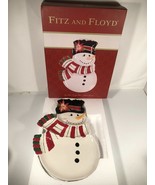 Fitz and Floyd Handmade Cylinder Frosty Man Three-Part Serving Hand Pain... - £42.37 GBP