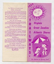 Trailways Virginia Great Smokies Atlantic Shores Tour Brochure 1959 - $13.86