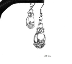 NEW O Ring Chain Links Earrings Steel Sterling Handmade Jewelry OrrWhatD... - $28.00+