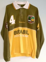 2004 BRAZIL Brasil World Polo Team Shirt Men Shirt Long Sleeve L Green Y... - £22.82 GBP