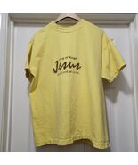 Jesus Christ King of Kings Lord of Lords Yellow T-Shirt Men&#39;s Large - $56.23 CAD