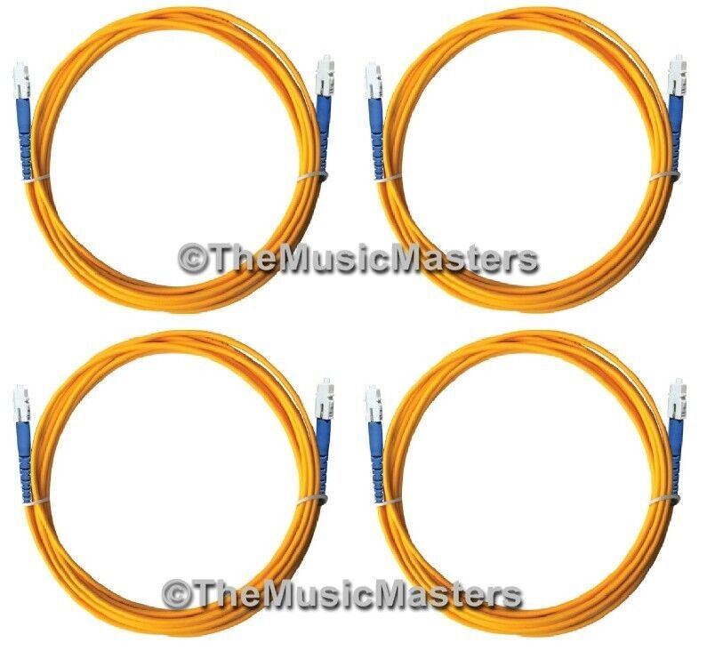(4) 6ft Fiber Optic Optical Digital Audio Cable Wire SPDIF Sound Bar Cord Yellow - $11.30