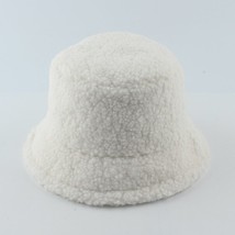 Lamb  Bucket Hat Winter Warm Hats For Women Lady Thicken Flat Top Cap Unisex Men - $190.00