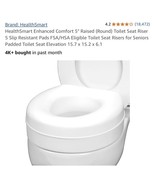 Raised Toilet Seat Riser That Fits Most Standard (Round) Slip Resistant ... - €38,87 EUR