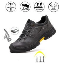 Safety Insurance Shoes Men&#39;s Deodorant Anti-piercing Steel Toe Cap Insulated Ele - £59.43 GBP