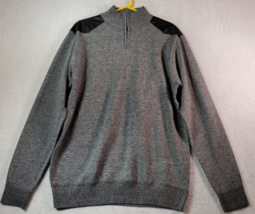 The North Pole Sweatshirt Mens Size 2XL Gray 100% Polyester Long Sleeve 1/4 Zip - £12.26 GBP