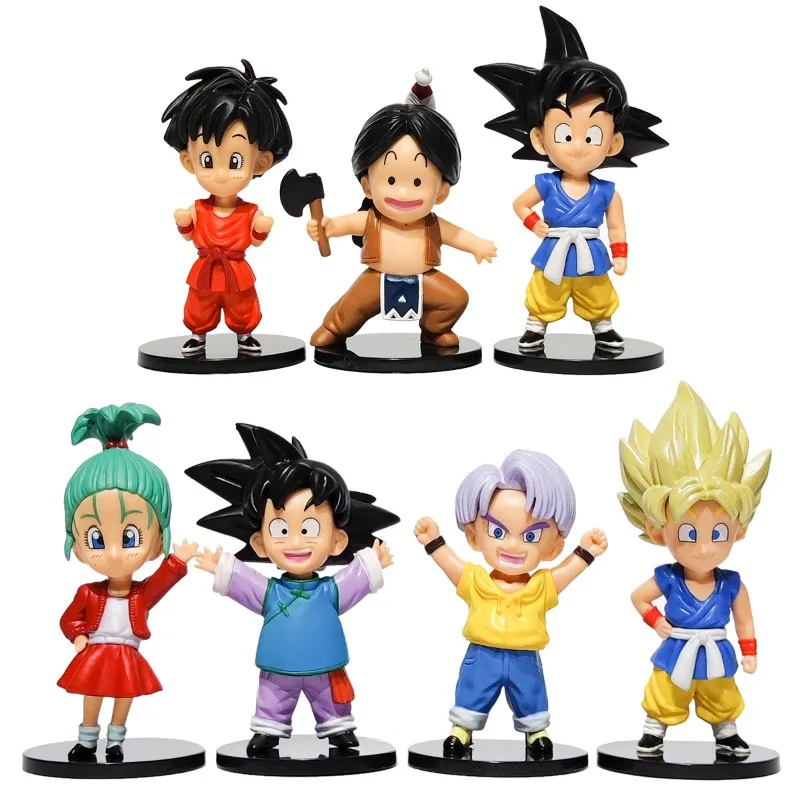 Dragon Ball Anime Figures Mini Son Goku Vegeta IV Action Figures Cartoon Cute - £27.29 GBP+