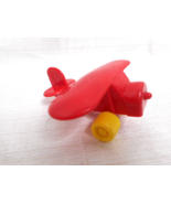 Flexi Toys Red Airplane Yellow Wheels Vehicle Pre-tend Play Kid Dollhous... - £4.35 GBP