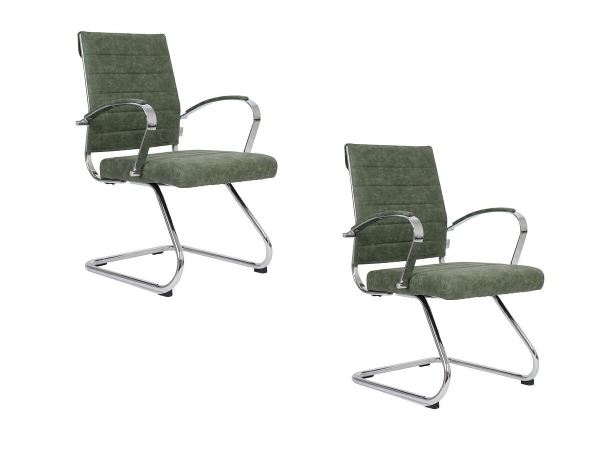LeisureMod Office Waiting Room Chair, Upholstered Leather Computer Ergon... - $396.46