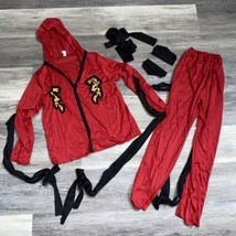 Fire Dragon Ninja Child Large 12-14 Halloween Costume Trick Or Treat School - £5.49 GBP