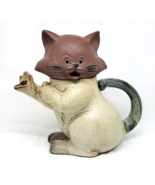 4 Piece Vintage GEMPO Pottery TEAPOT SUGAR SALT PEPPER SET Adorable CATS... - $129.00