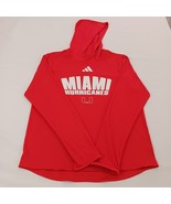 Adidas Miami Hurricanes Women's Orange Long Sleeve Hoodie Shirt Size Medium - $29.69