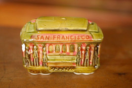 Vintage EFCCO San Francisco Trolley Car Porcelain Salt or Pepper Shaker ... - $13.85