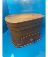 Antique Victorian Men&#39;s Collar Box with Drawer - $98.01