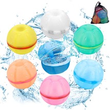 6 Pack Kids Reusable Water Balloons Summer Toys for Boys and Girls Refillable Ma - £23.95 GBP
