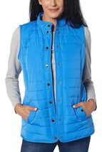 Isaac Mizrahi Live! Plus Size 5X Women&#39;s Vest Puffer Jacket Snap Front Q... - $50.34 CAD