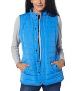Isaac Mizrahi Live! Plus Size 5X Women&#39;s Vest Puffer Jacket Snap Front Q... - $50.34 CAD