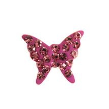 Origami Owl Charm (New) Purple Sparkle Butterfly - Purple Sparkles W/SILVER Back - £7.02 GBP