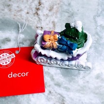 Ship N 24 Hours. New-Christmas Village Ceramic Sleigh. 2 Inches. - $11.77