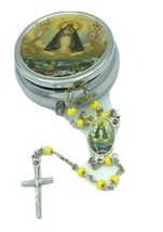 Catholic Rosary Necklace with Caridad Medal,Cross Crucifix  metal box Fr... - £10.98 GBP