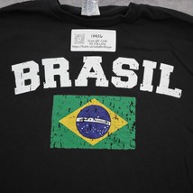 Brasil Shirt Men S Black Delta Pro Weight Short Sleeve Crew Neck Graphic... - €15,89 EUR