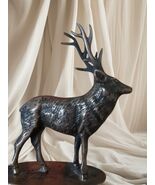 800 CARAT SILVER Stamp  1970s 68 GRAMS DEER FIGURE  Original Handmade De... - $226.00