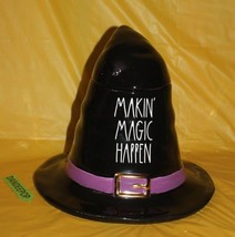 Rae Dunn Makin Magic Happen Large Witch Hat Figural Ceramic Canister Halloween - £92.78 GBP
